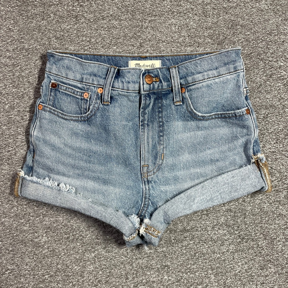 Madewell The Perfect Jean Short Light Wash High‎ Rise Denim Shorts Size 26